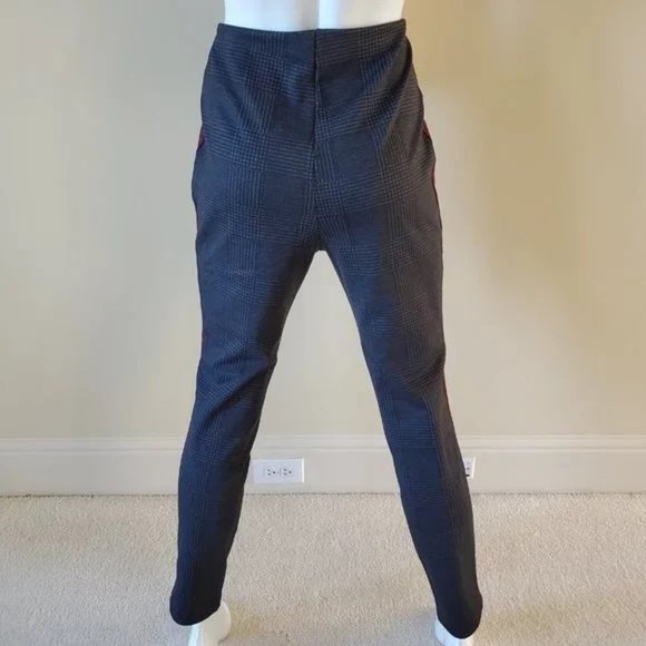 Forever 21 Gray Herringbone Activewear Legging with Checks Stripes SZ L - Picture 5 of 8